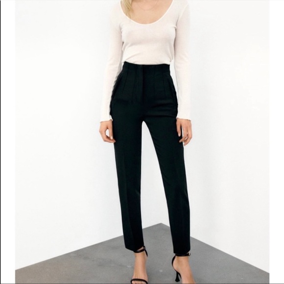 Black High Waisted Tailored Trouser Pants XS - Picture 1 of 14